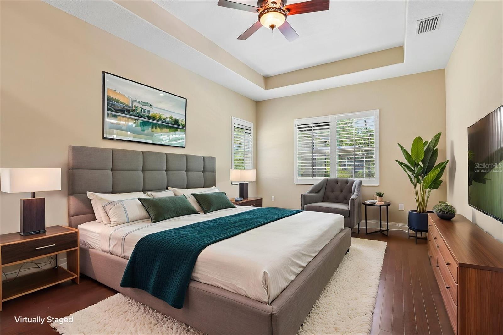 Virtually Staged Primary Suite