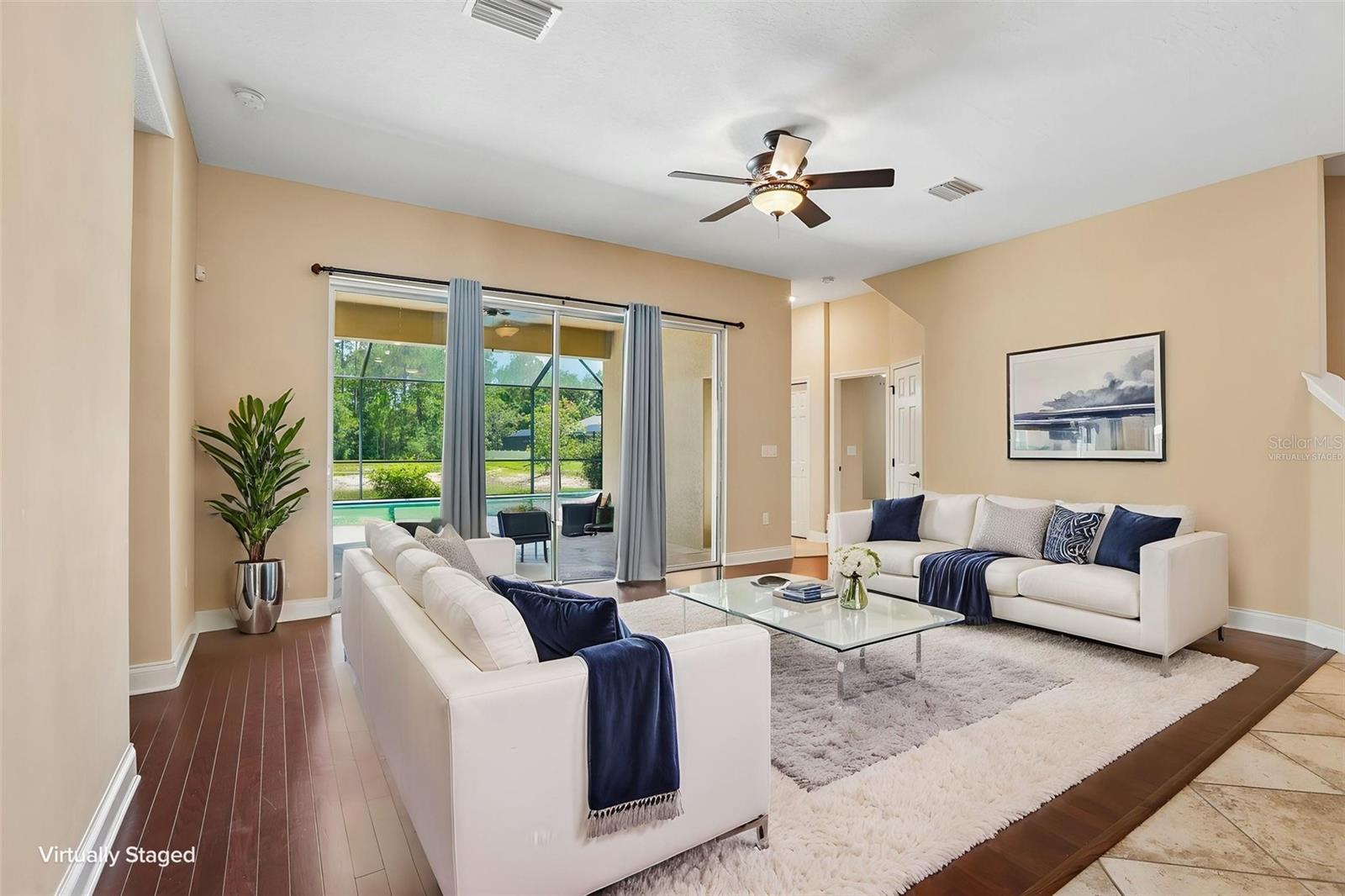 Virtually Staged Family Room