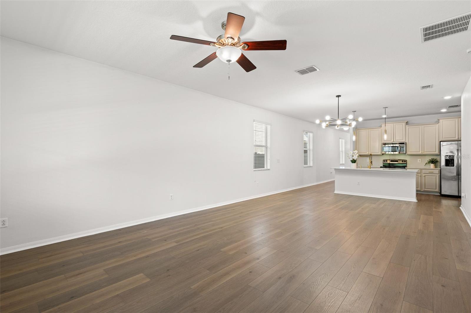 Living & Dining overlooking Kitchen