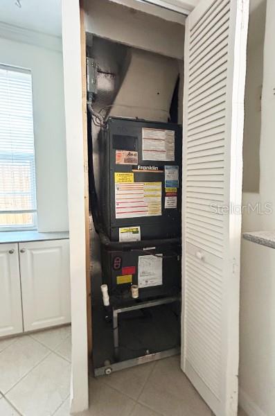 AC in kitchen closet.