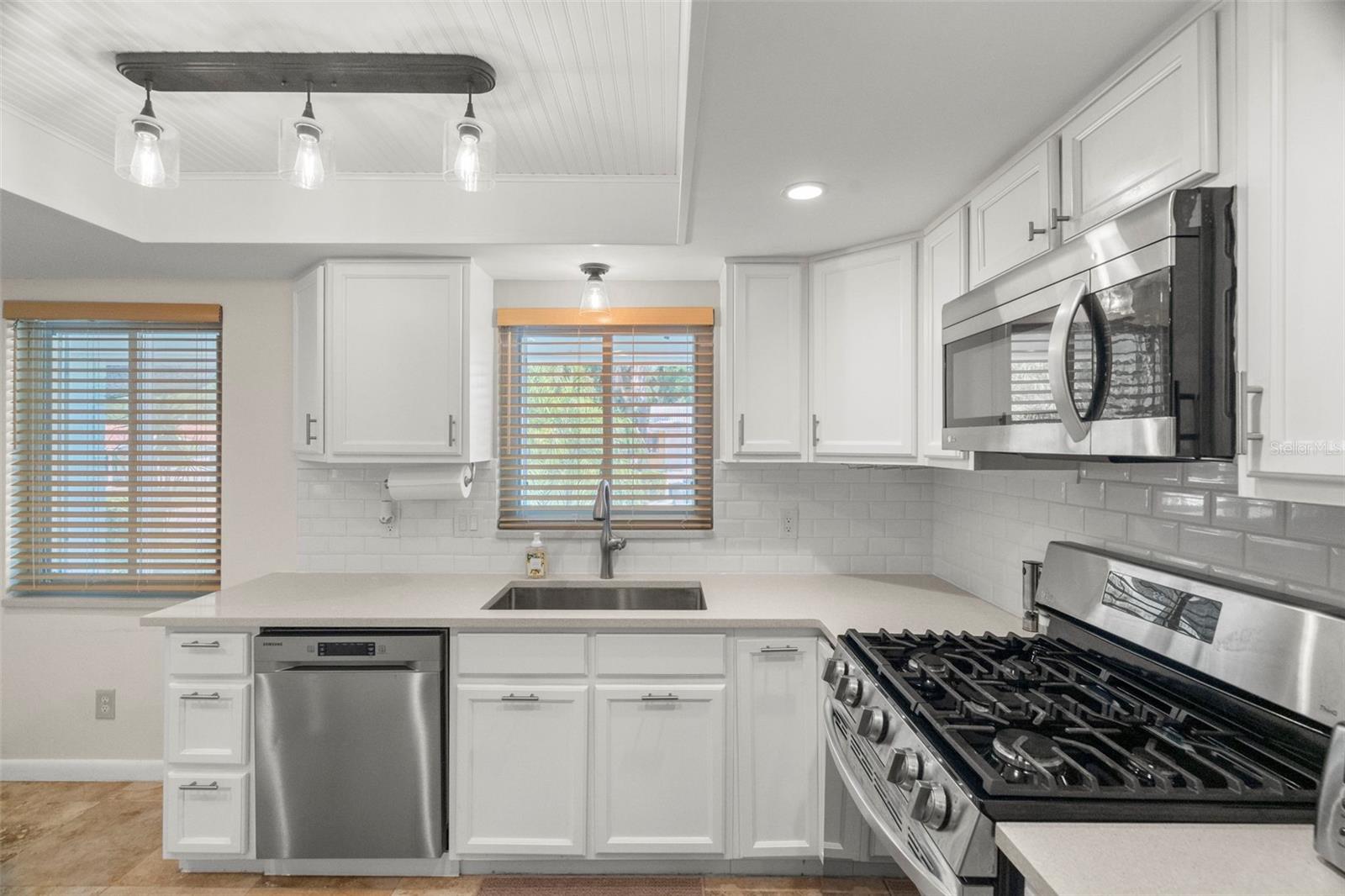 Updated kitchen with gas stove