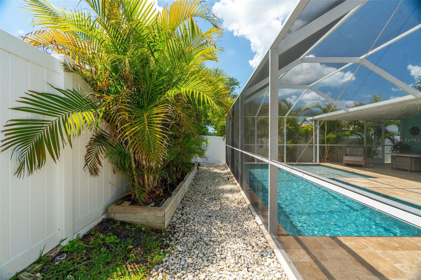 Lush landscaping but low maintenance