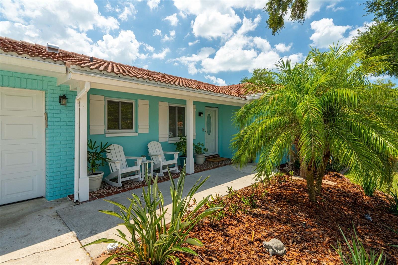 Mature tropical landscaping