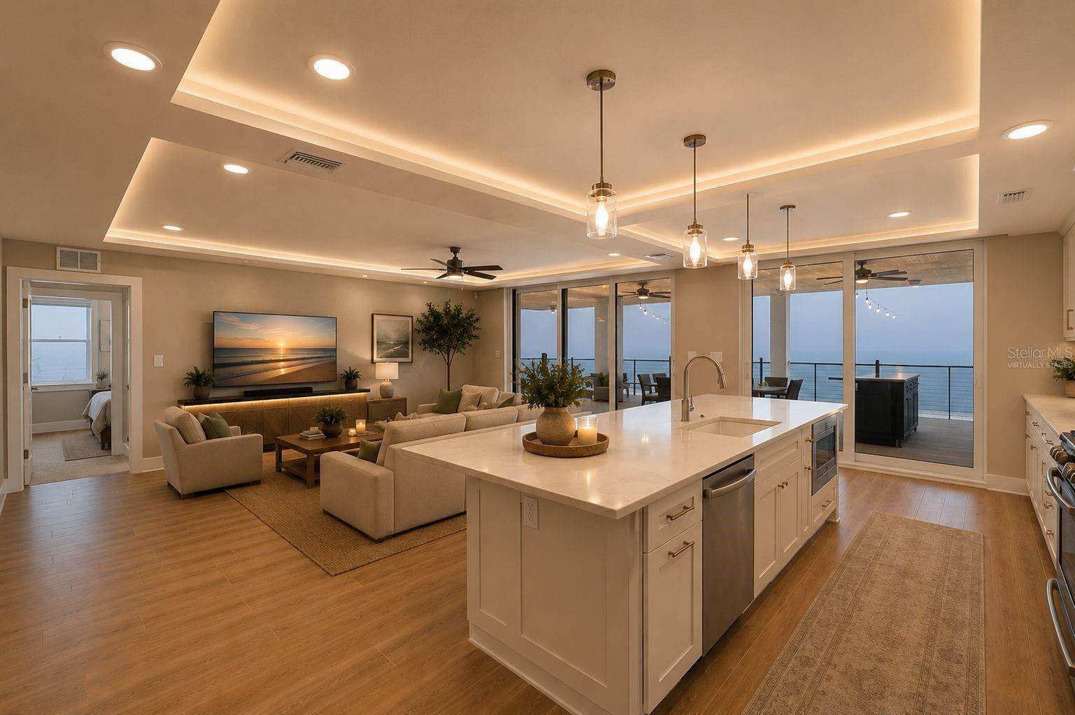 "Virtually Staged" Kitchen Island