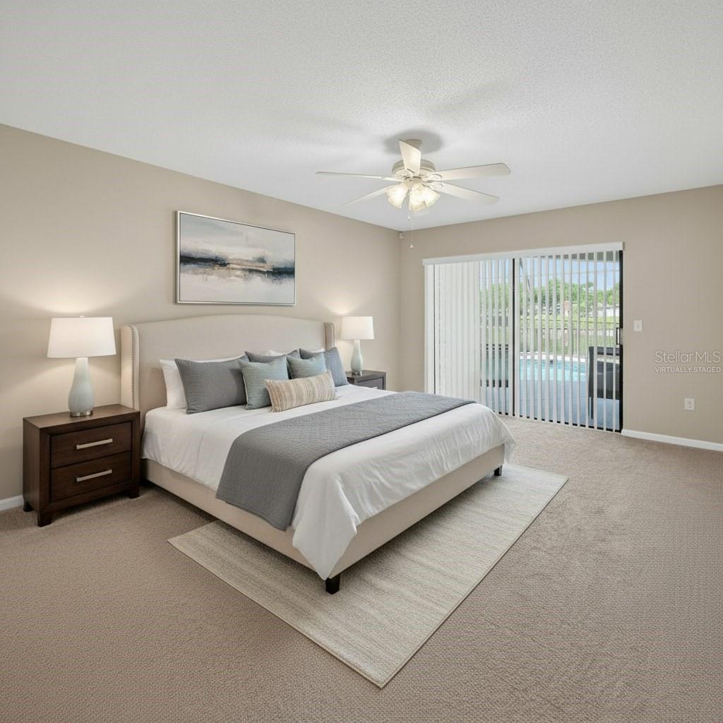 Virtually Staged Master Bedroom