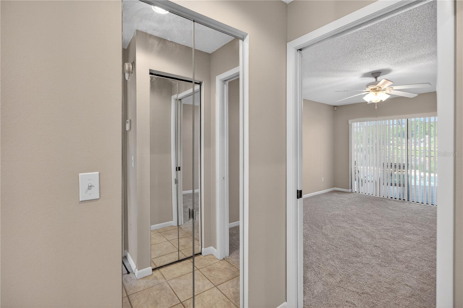 Master bed w closet angle