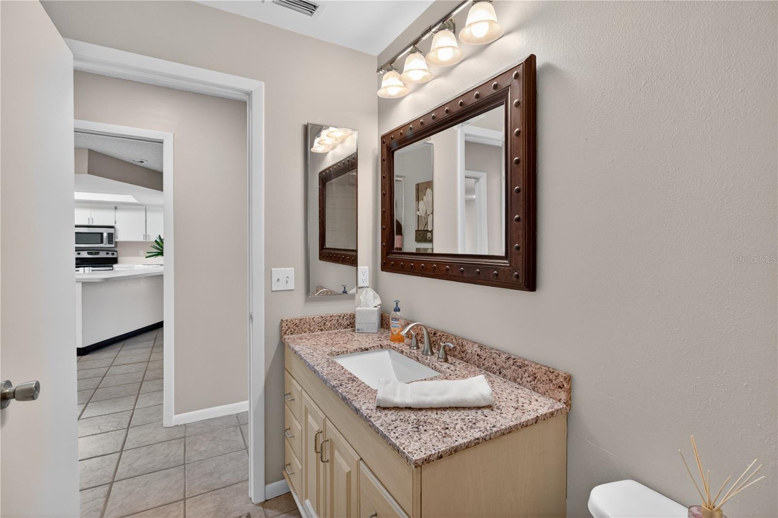 Secondary Bath w room view