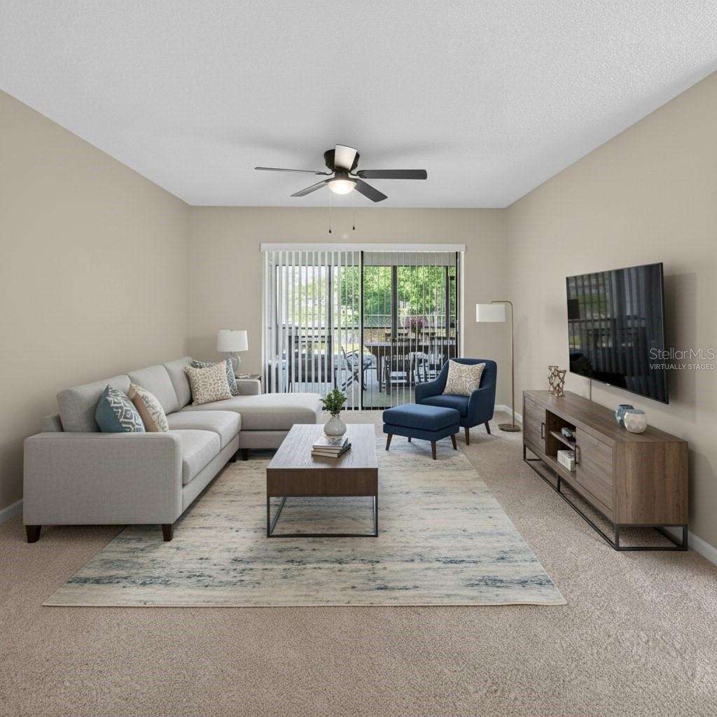 Virtually Staged Living Room