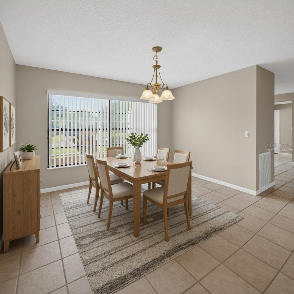 Virtually staged Dining Room