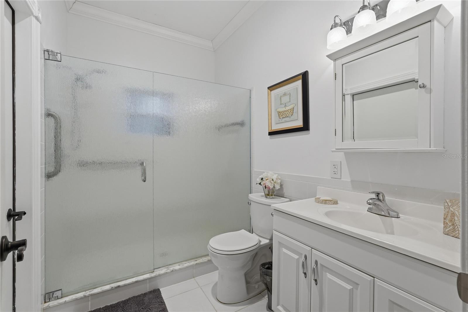 THIS IS THE PRIVATE 3RD BEDROOM'S BATH WITH A WALK IN SHOWER