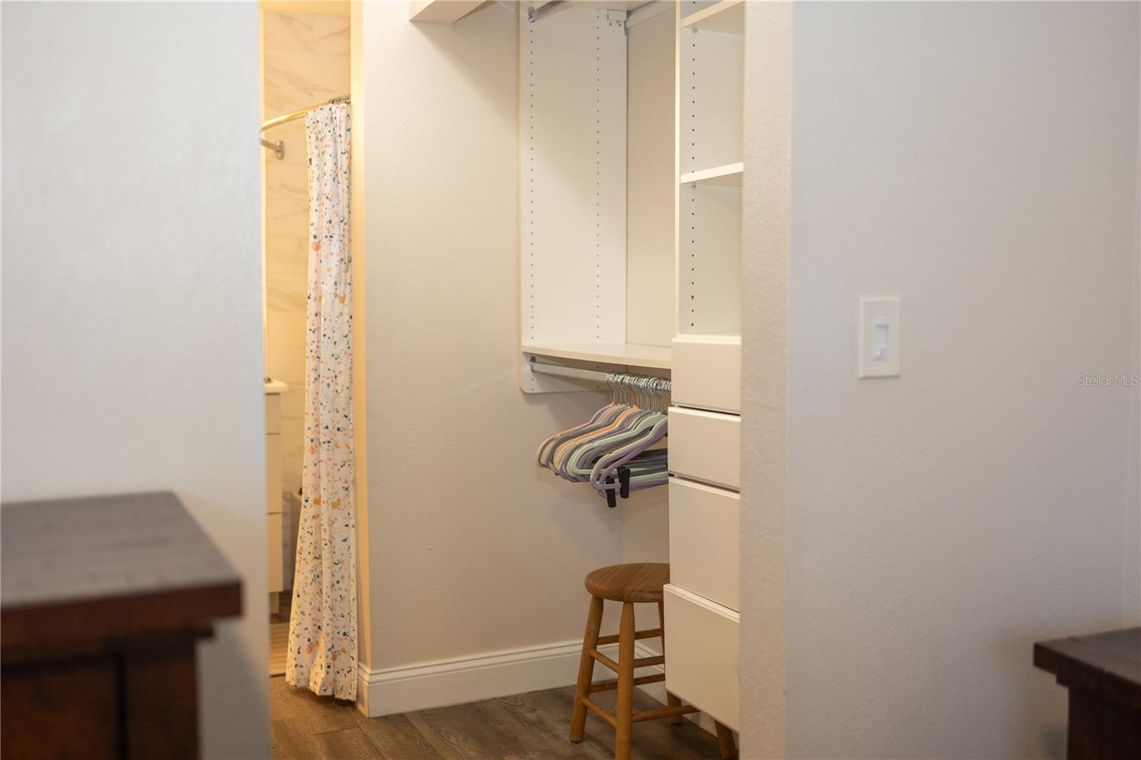 Walk through closet