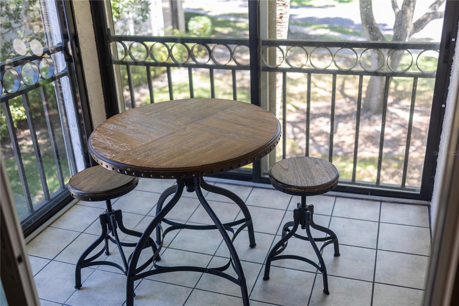 Screened in balcony