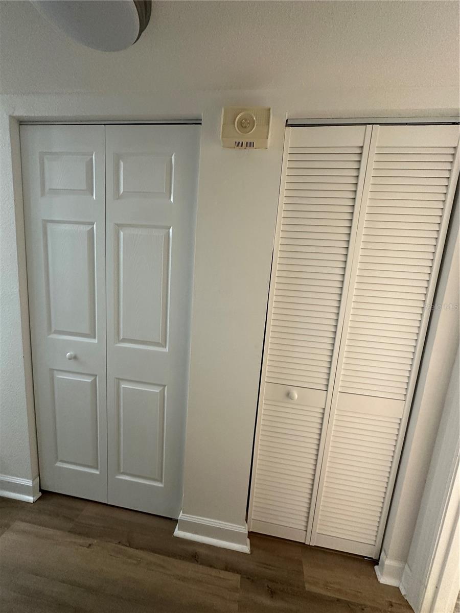 Extra storage in the hallway .