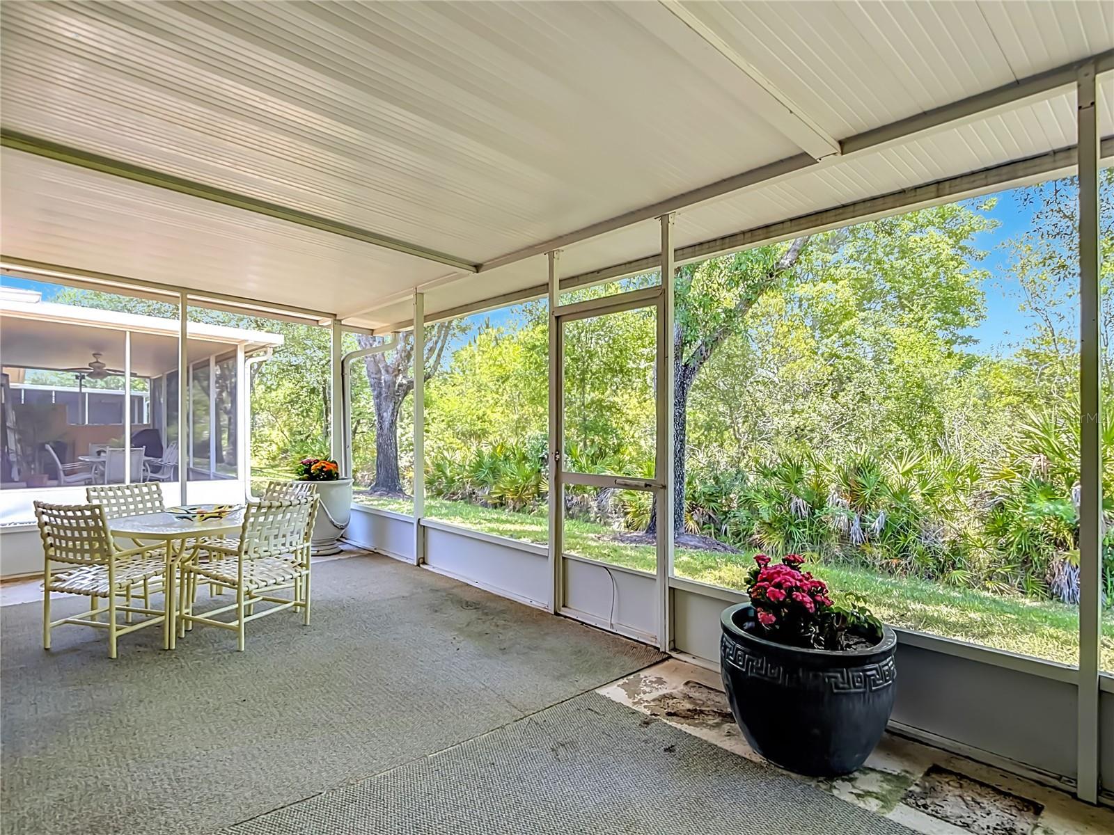 Outdoor Living Area overlooking the Conservation Area
