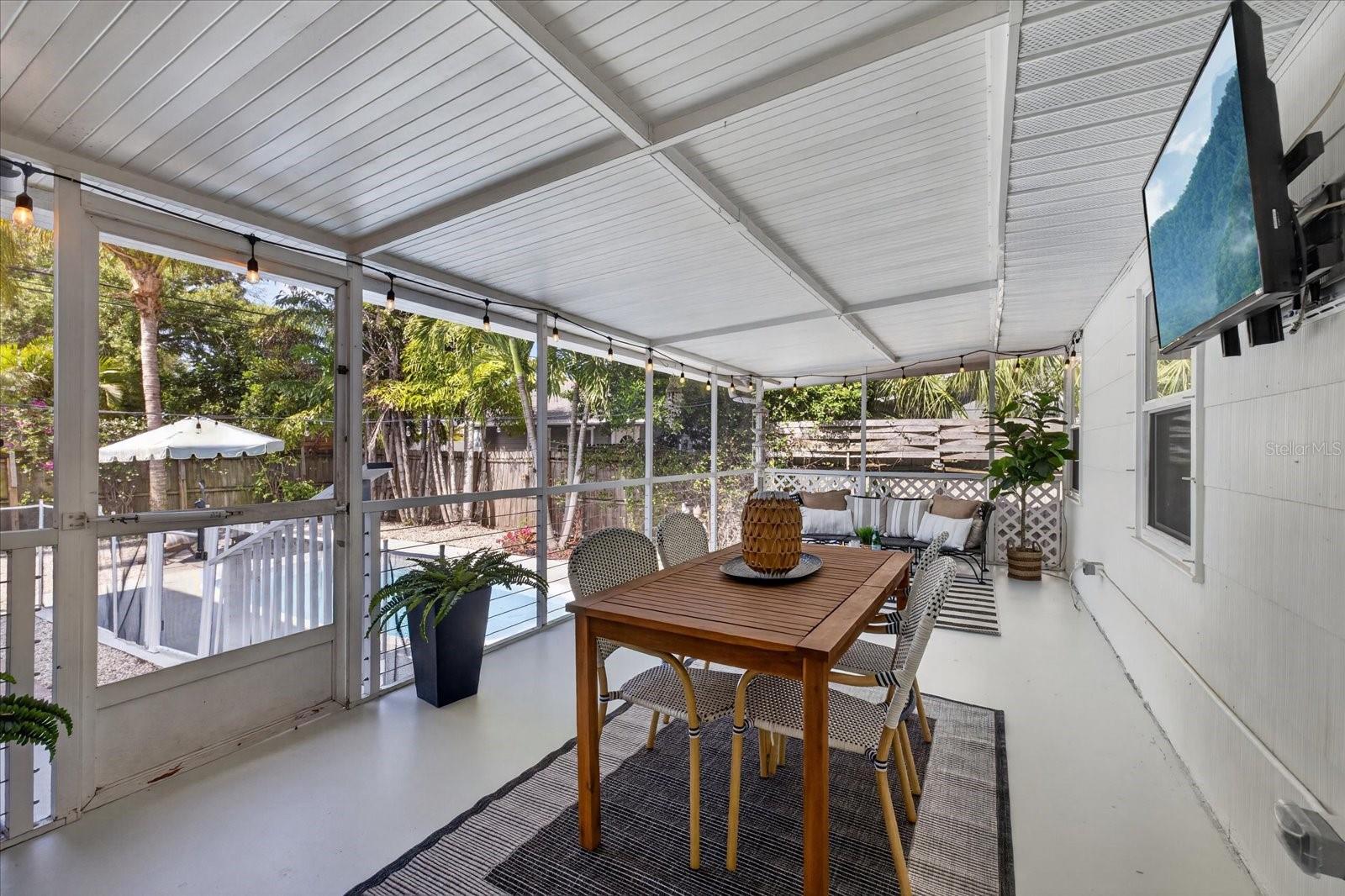 Screened patio