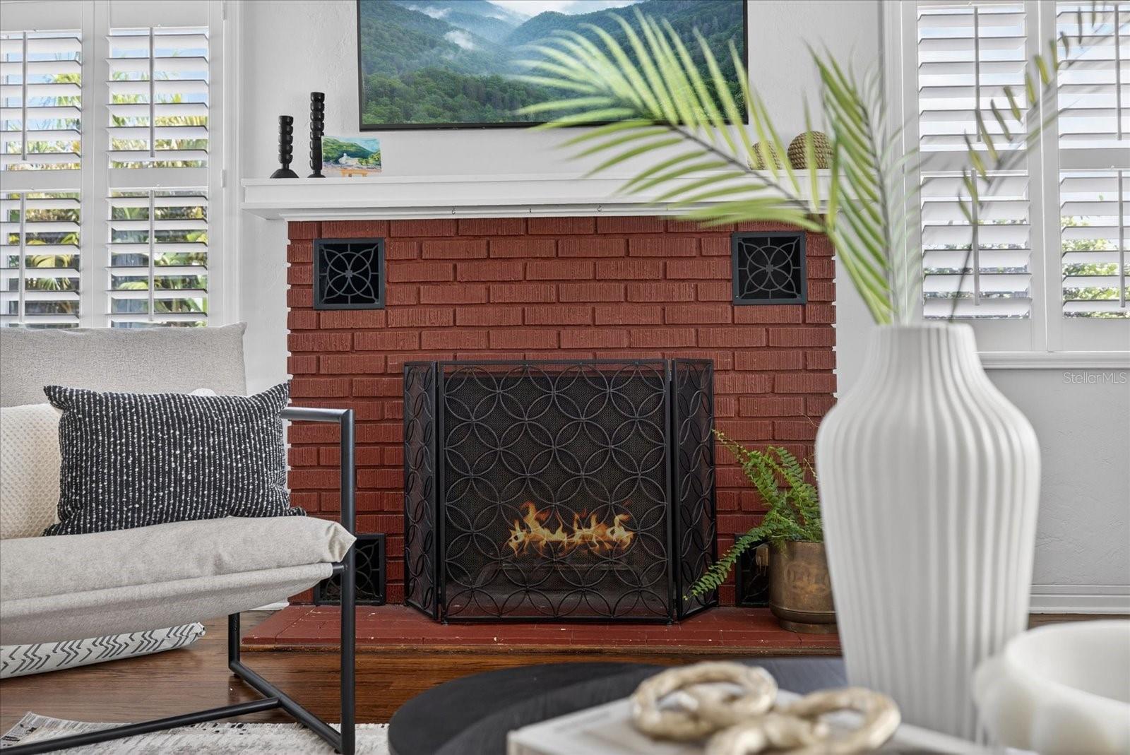 Wood-burning fire place