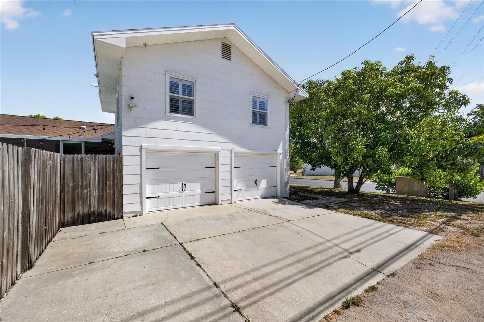 2-car garage and driveway
