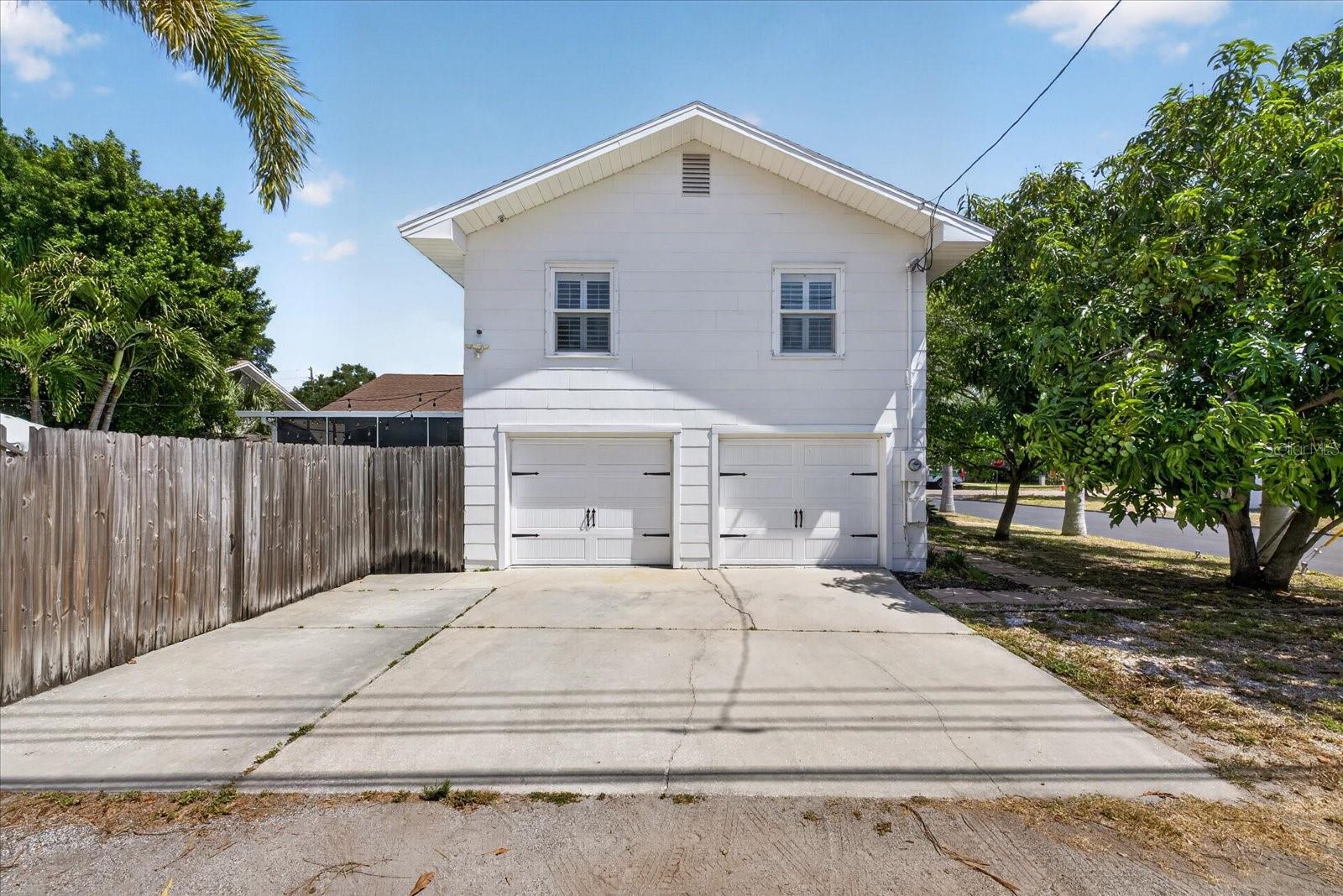 2-car garage and driveway