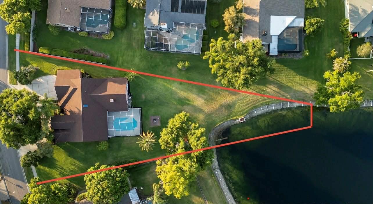 Aerial with approximate Property Lines