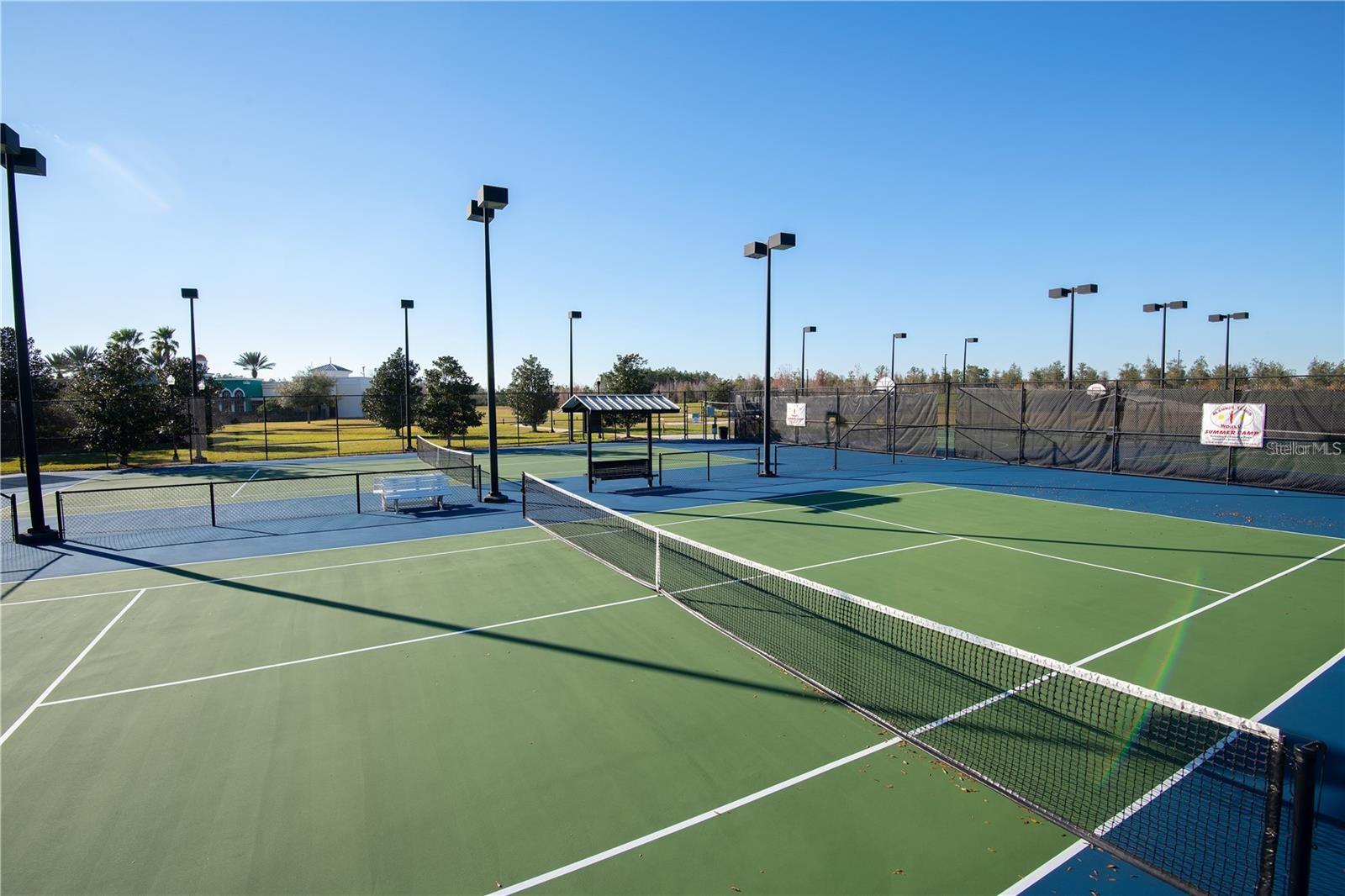 Tennis and pickleball courts.