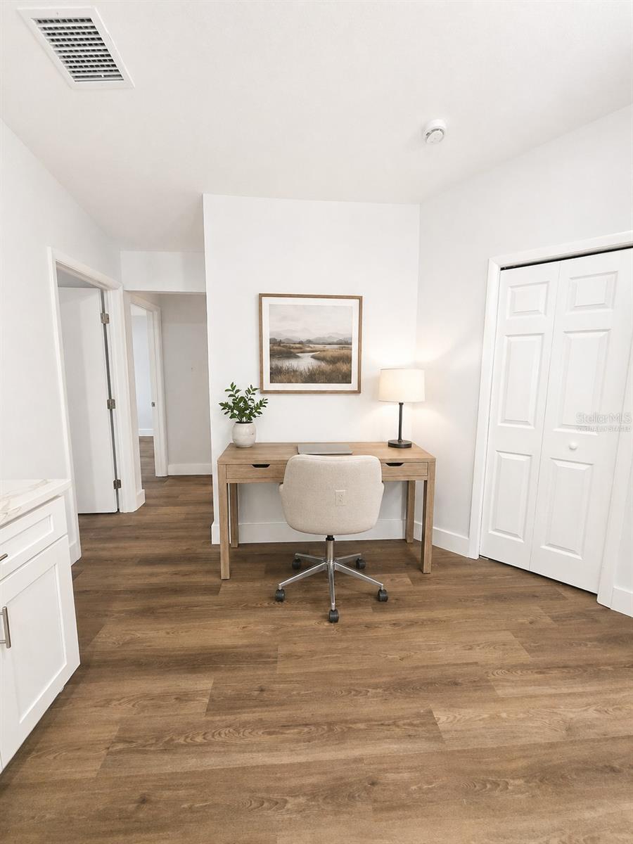 kitchen side wall. virtually staged