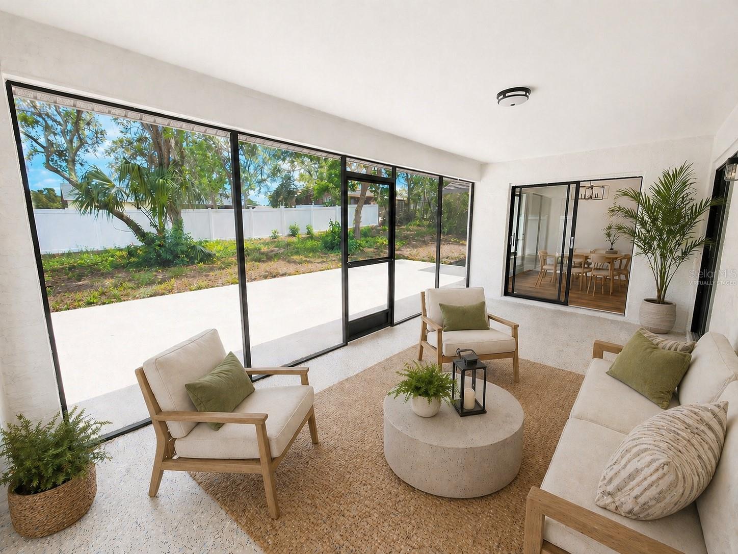 back patio. virtually staged