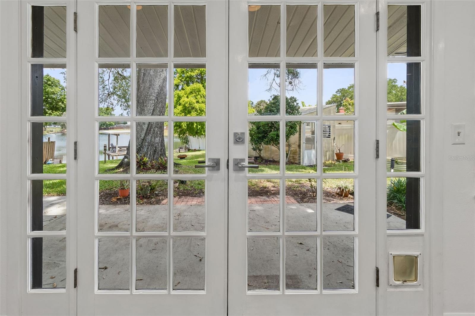 French Doors to Backyard
