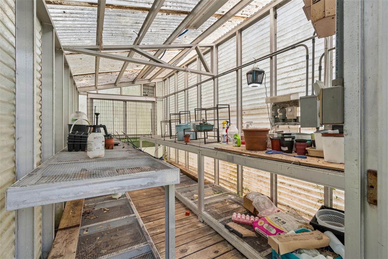 Greenhouse with irrigation
