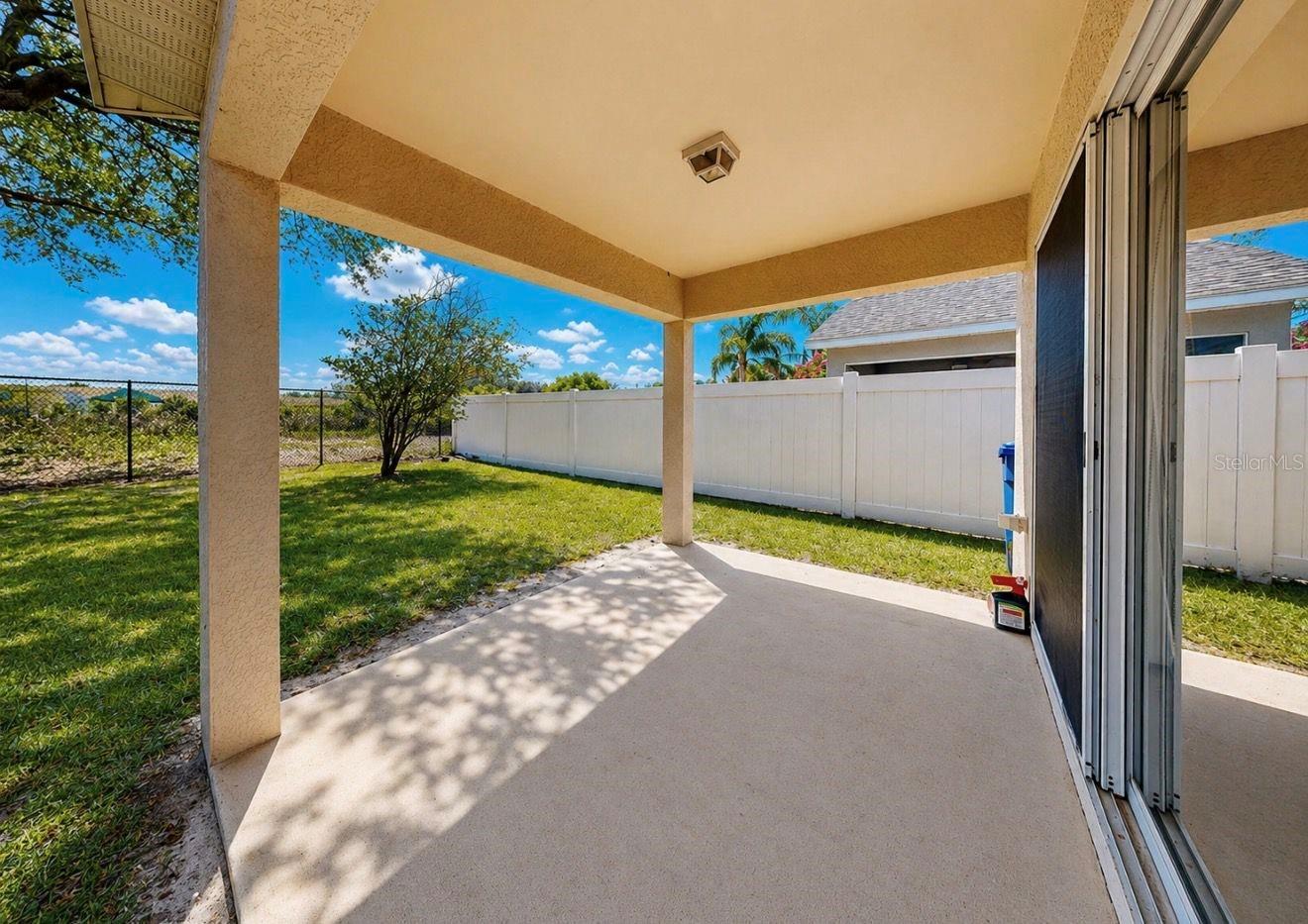 Back Porch overlooking the Backyard