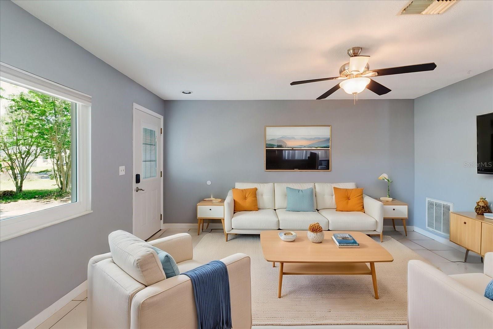 Living room area - virtual staging