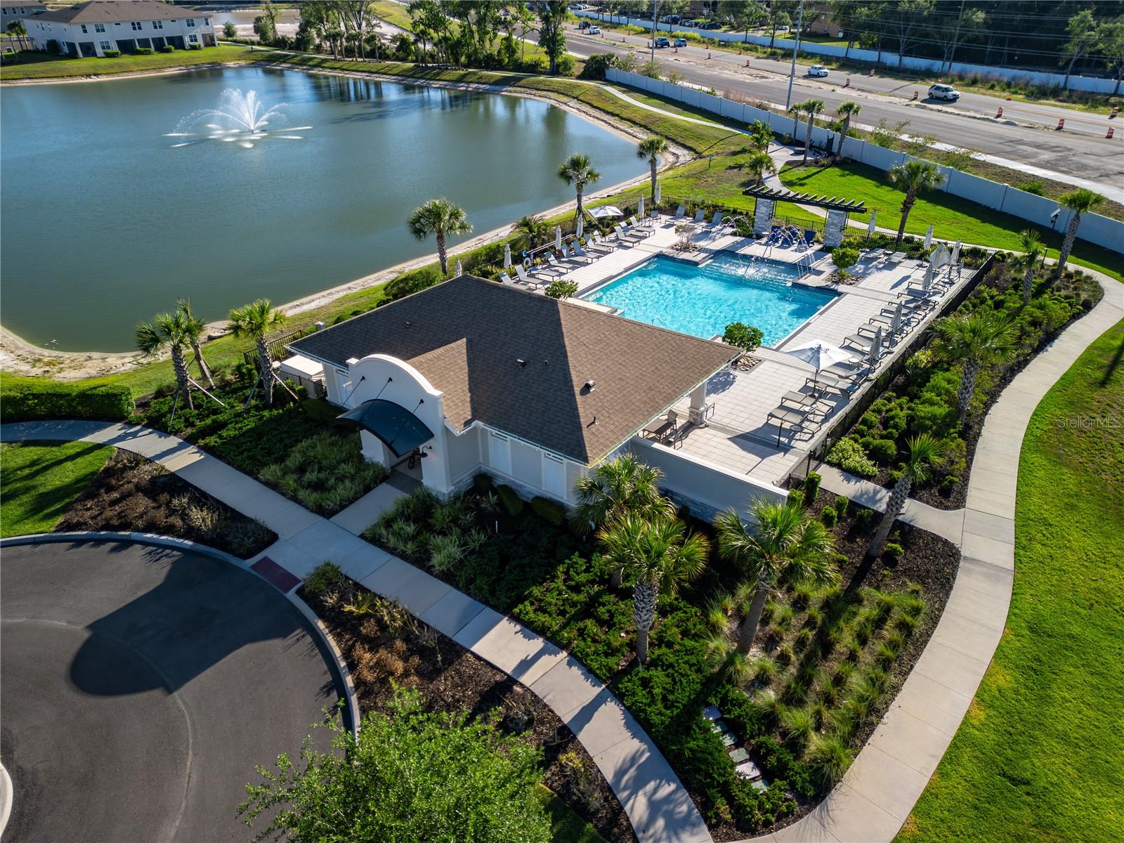 Community pool + mailboxes
