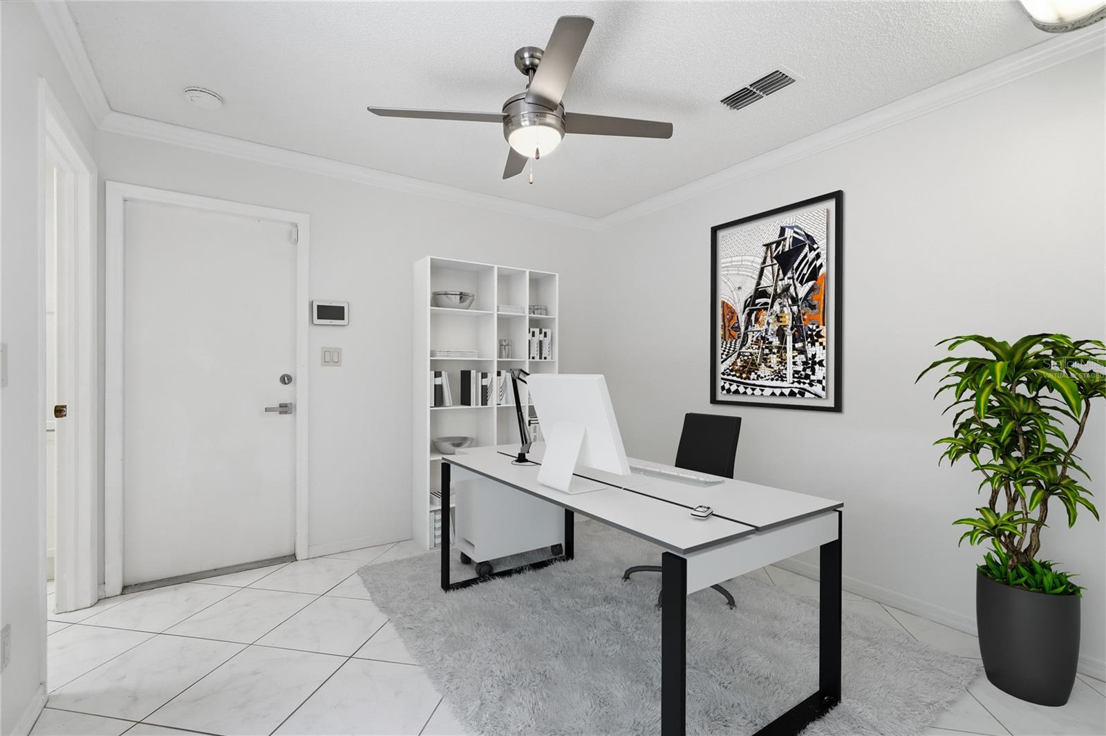 Virtually Staged Den / Office