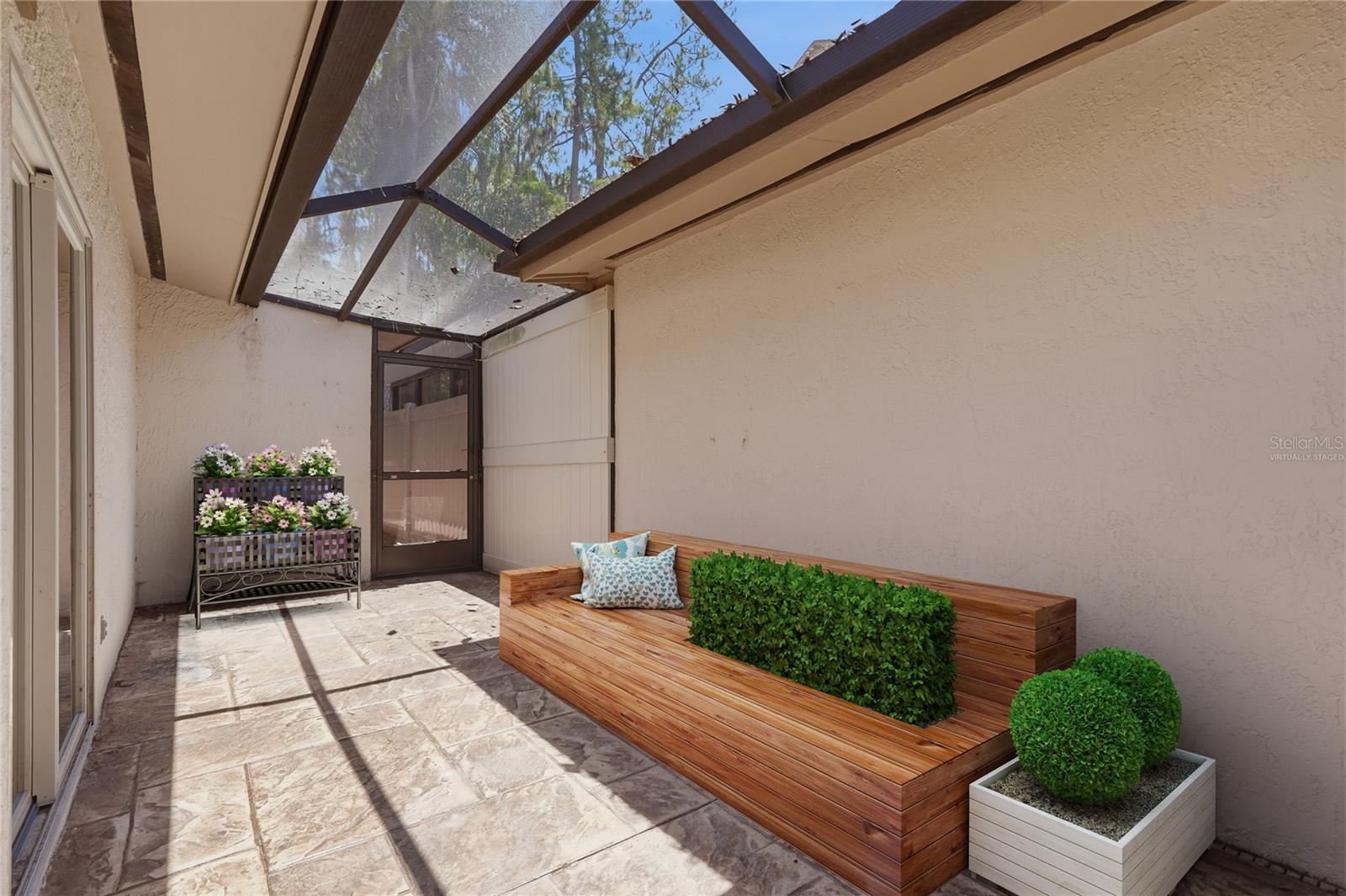 Virtually Staged Courtyard