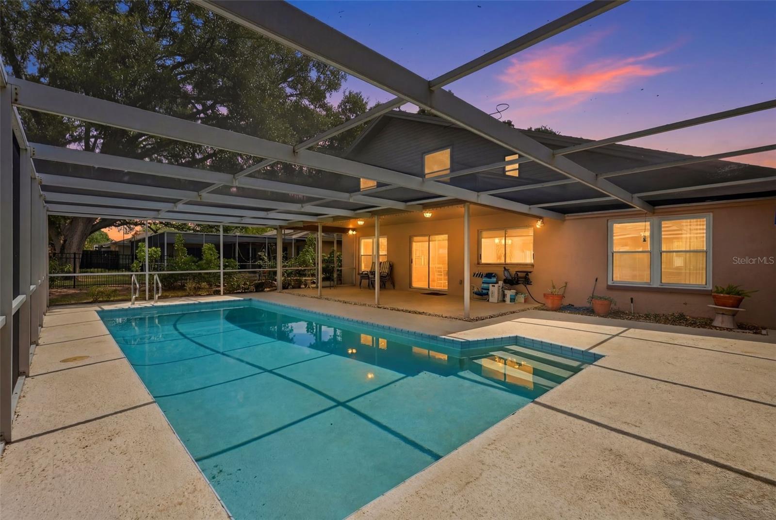 Screened in Pool area.