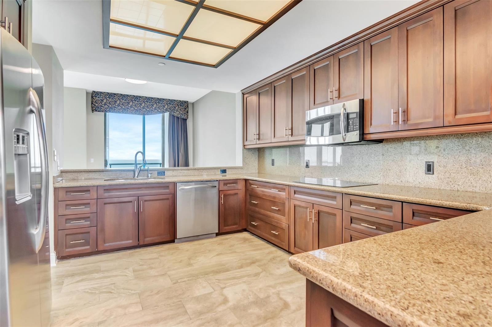 Views from the kitchen of the Gulf and intercoastal