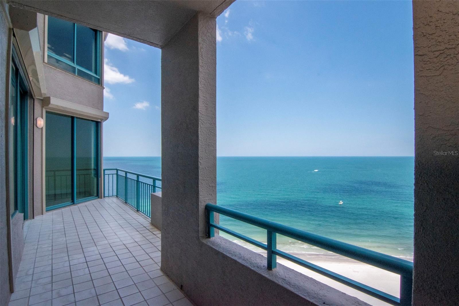 Extra long balcony over 27 feet long - one of three balconies