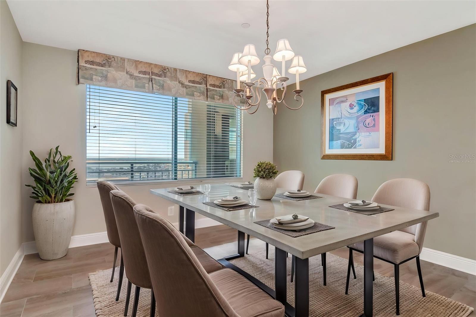 Virtually staged - dining room