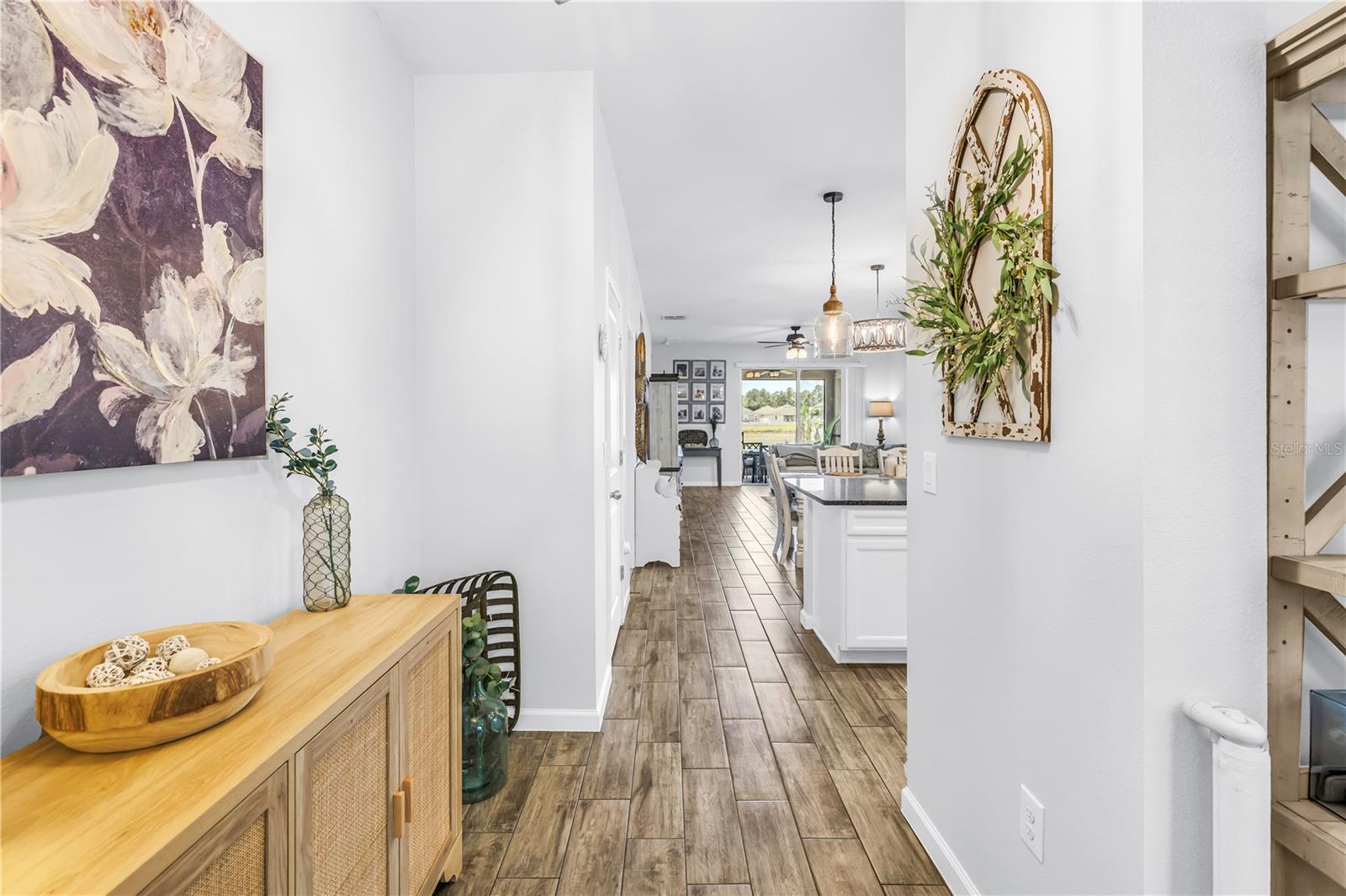 Foyer with office/den to the right