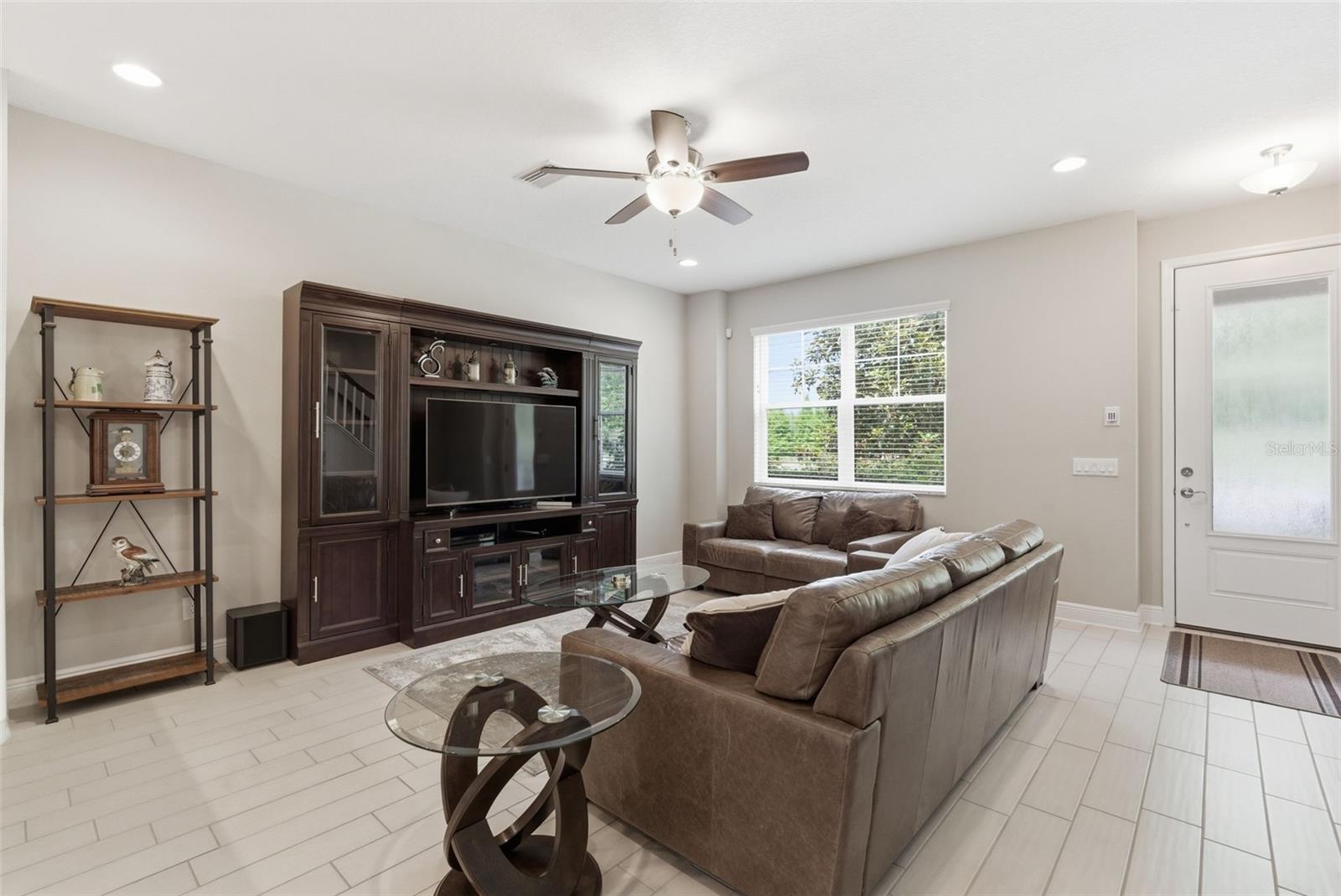 Main family room, Front of house, facing the pond