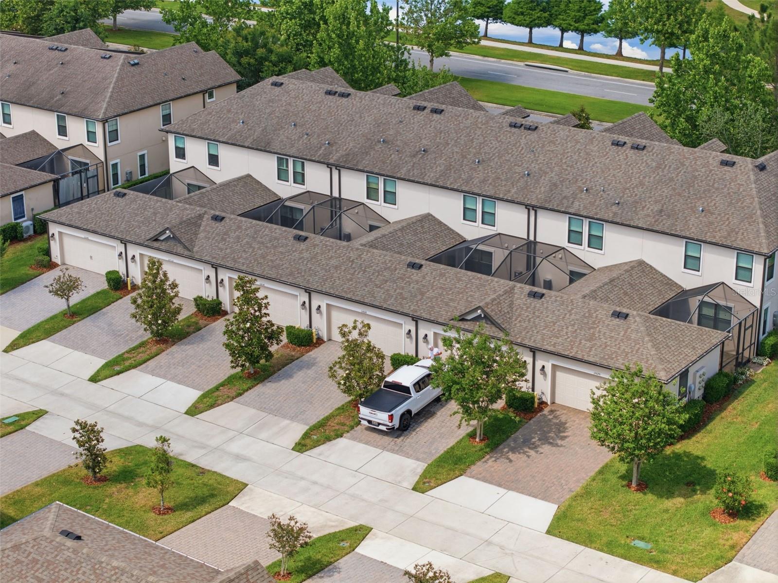 2 car garage with 2 additional parking spaces