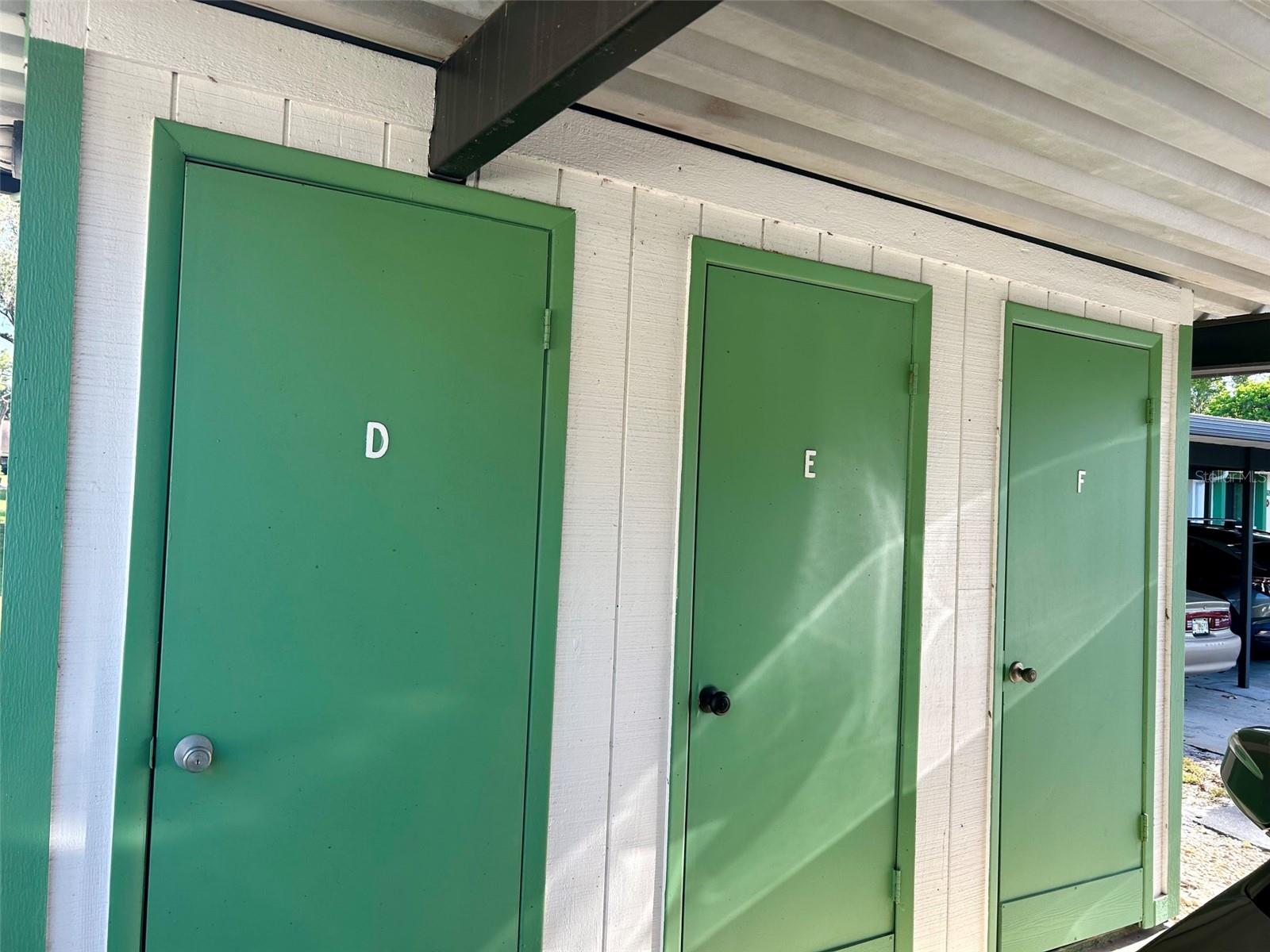 Assigned Outdoor Storage Closet