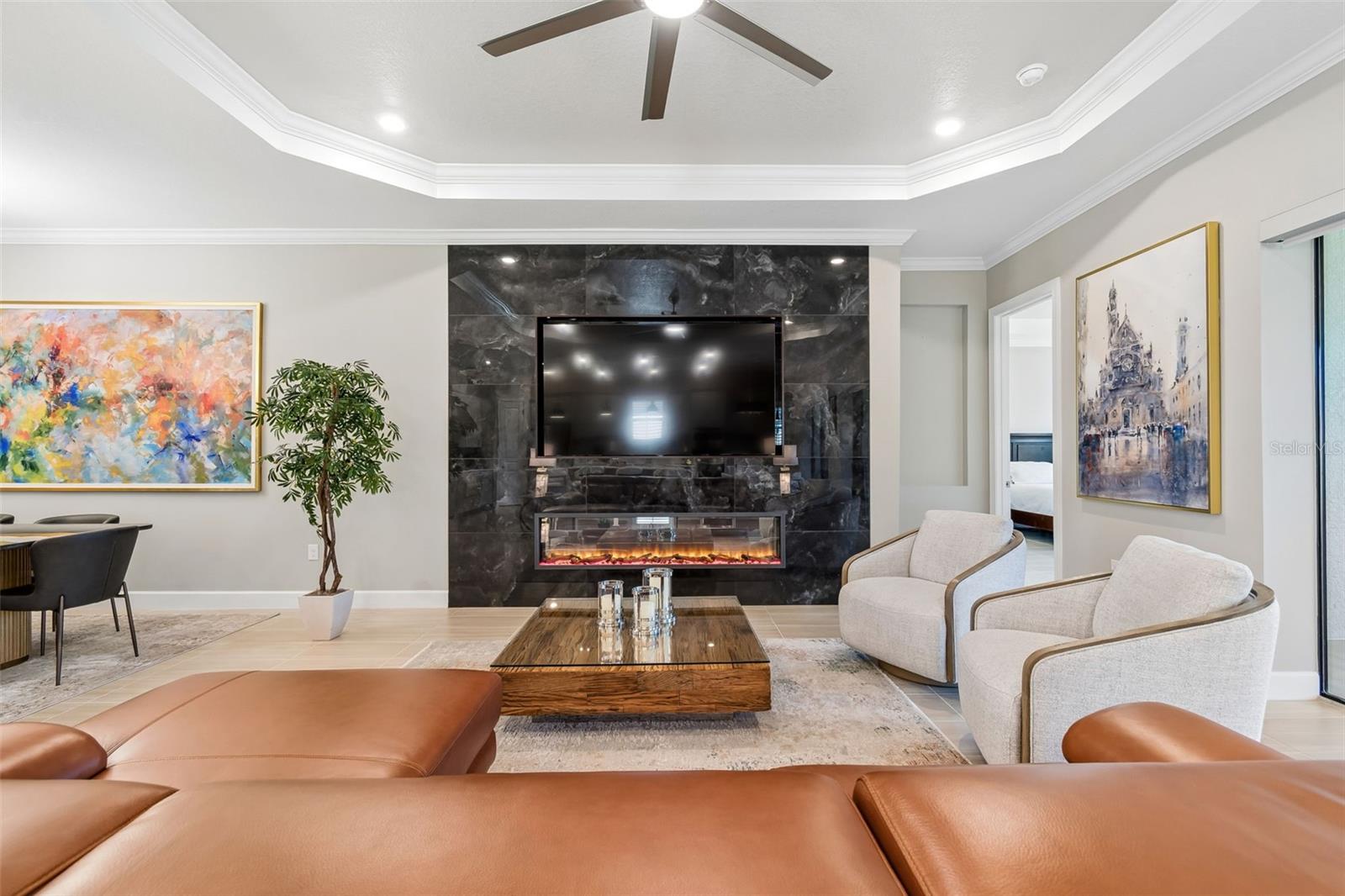 Extensive crown molding