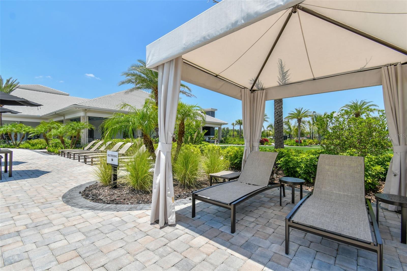 Poolside cabanas