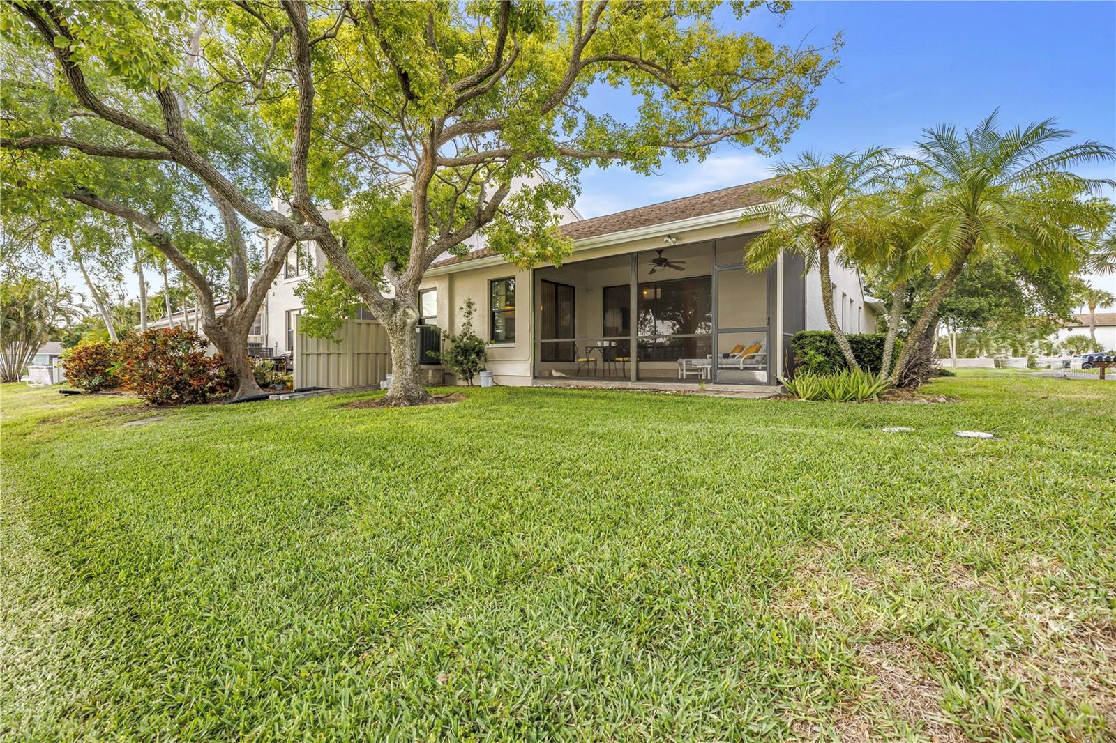 High and Dry Setting of villa and screened porch
