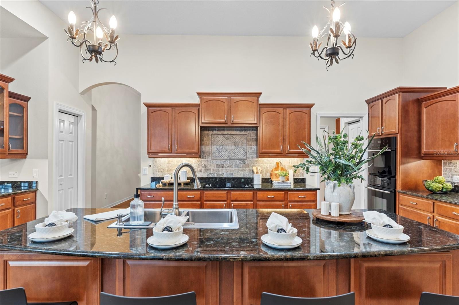 Kitchen with large center island