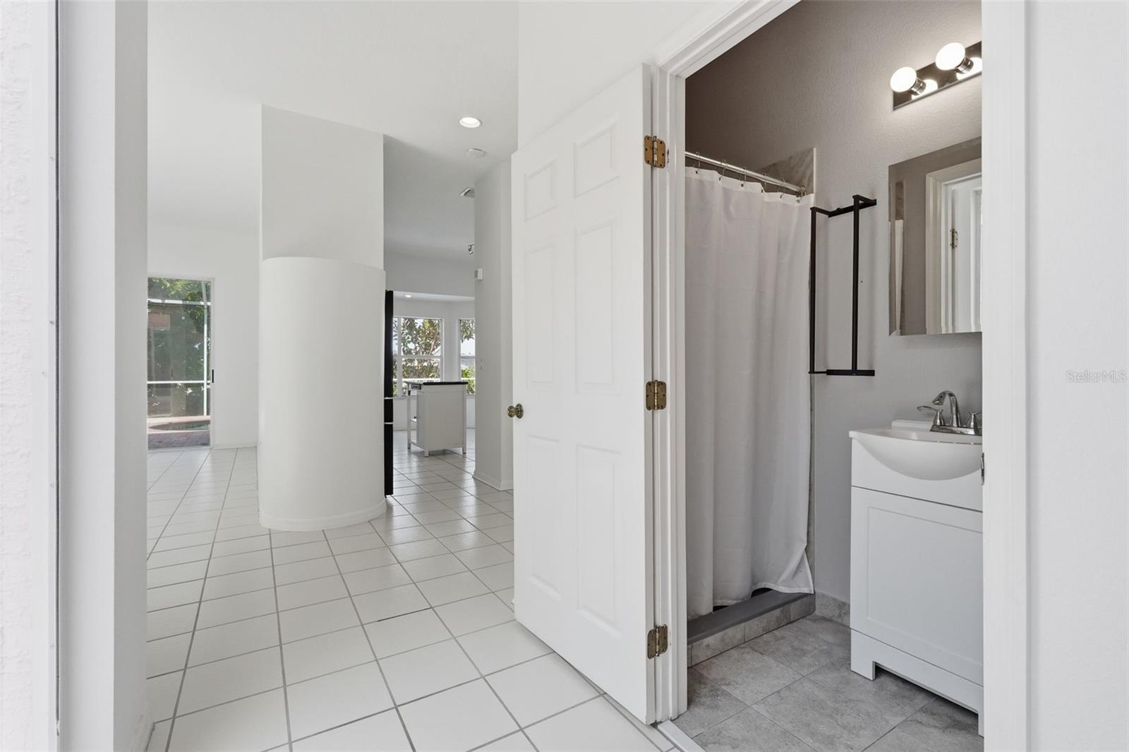 Hallway and Bathroom