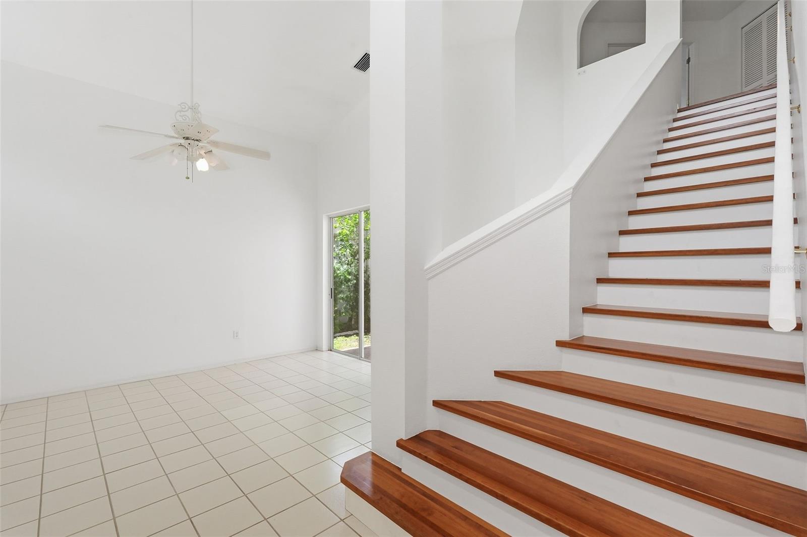 Stairs and Living Room