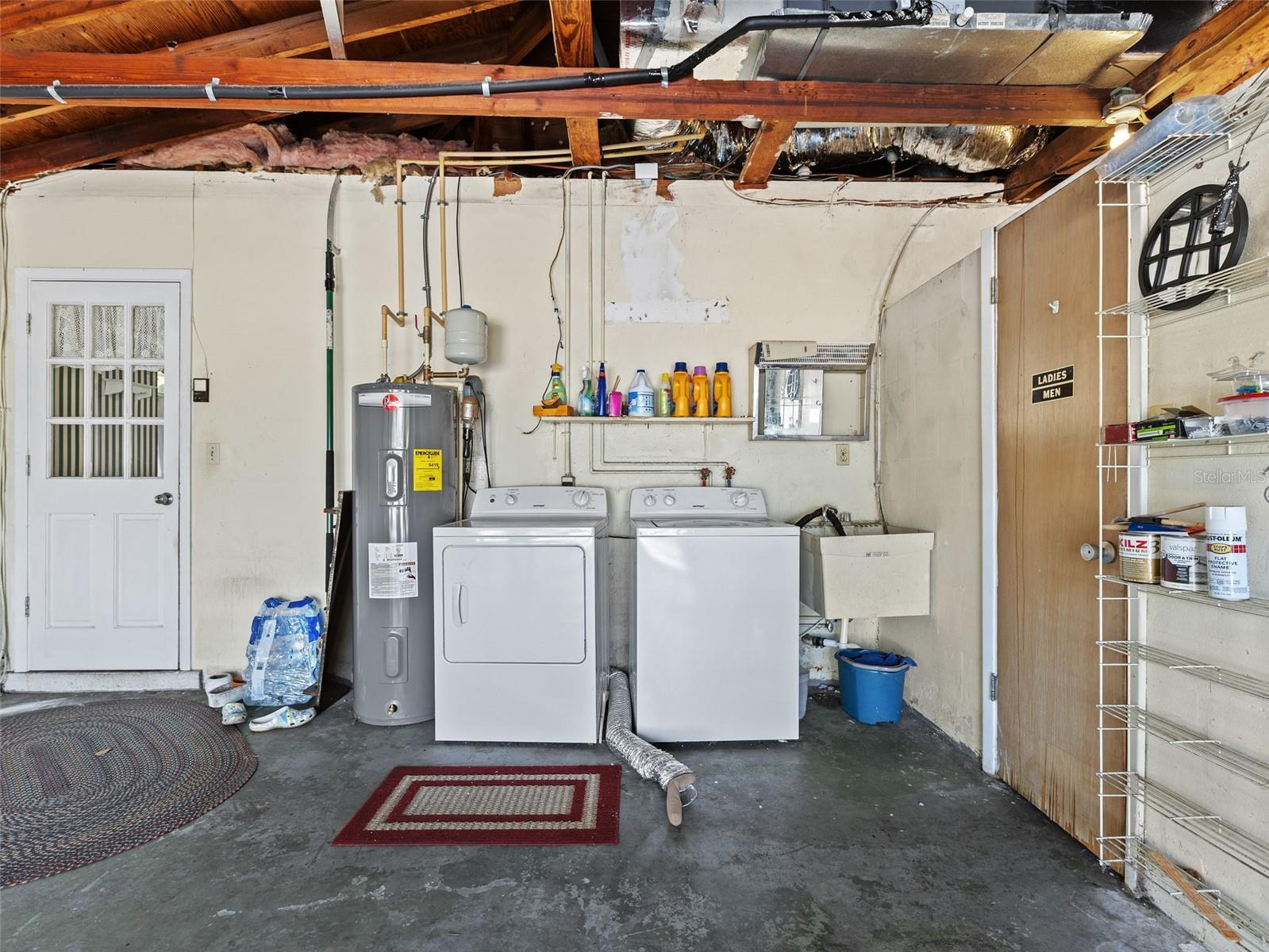 In Garage Laundry Space and 3/4 Bath