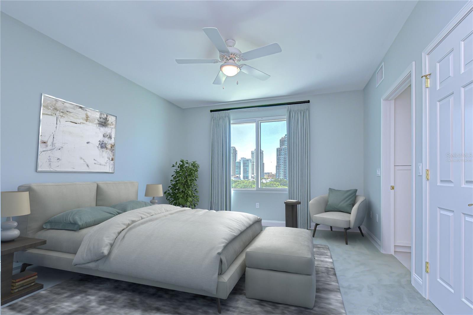 Virtually Staged: Guest bedroom