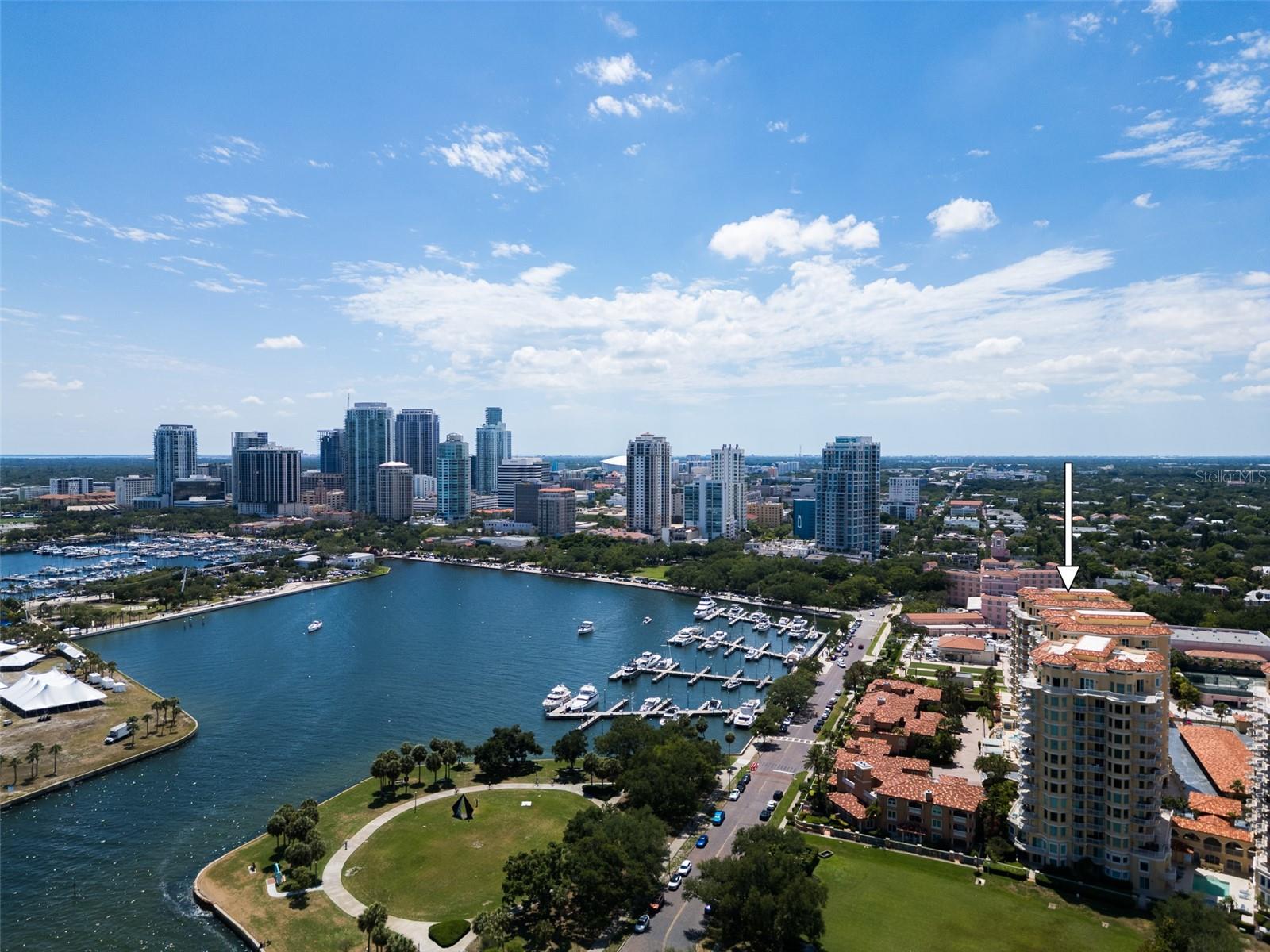 Marina and city views